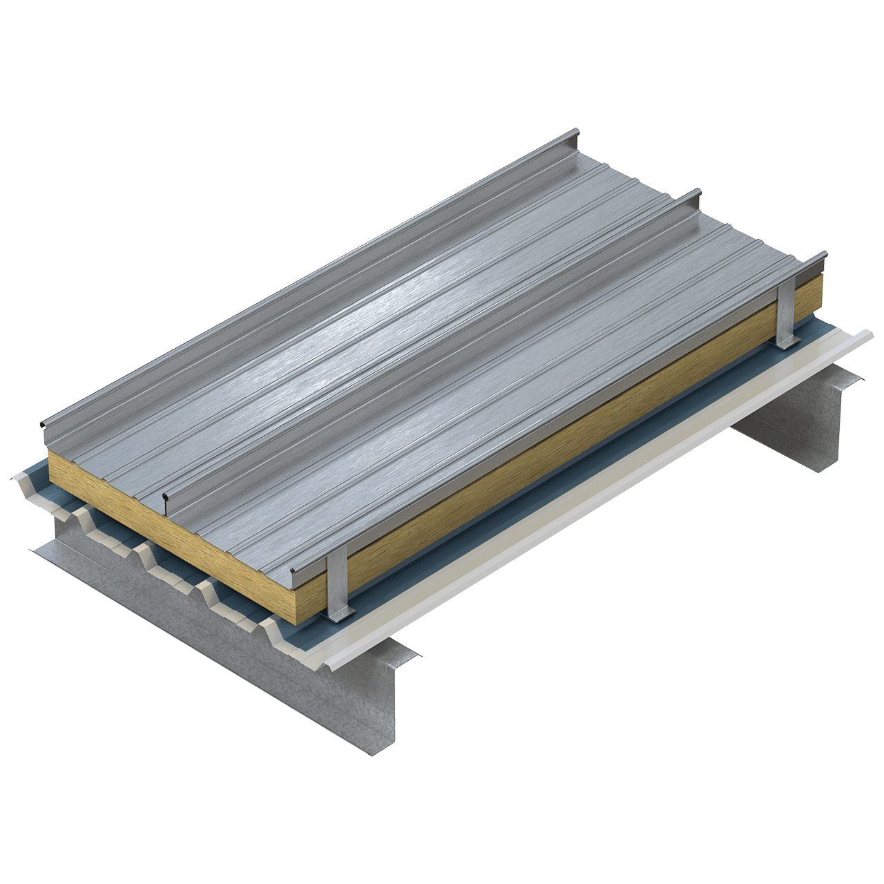 KingZip standing seam roof system render